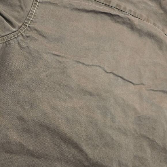 True Religion Green Military Style Long Sleeve Button Shirt Men Medium READ - Picture 9 of 15